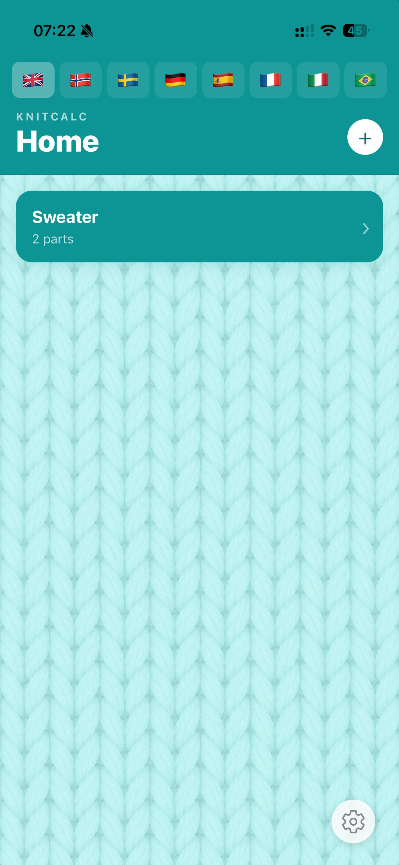 KnitCalc screenshot 1